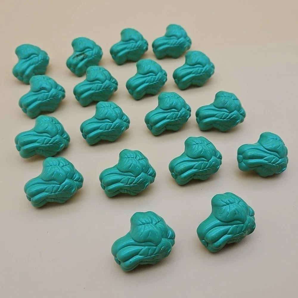 Lot Of 20 Vintage Broccoli Green Vegetable Drawer Pulls Kitchen Cabinet Hardware